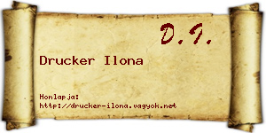 Drucker Ilona névjegykártya